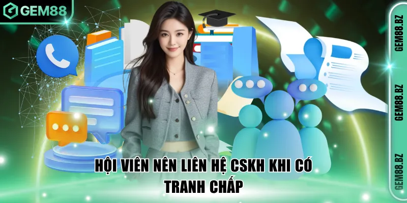 Người chơi nên liên hệ với bộ phận CSKH khi có tranh chấp